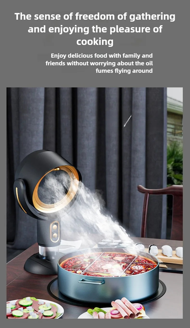 Mini Cappa Aspirante da Tavolo TINSOL - Purificatore Aria con Sterilizzazione e Ricarica USB