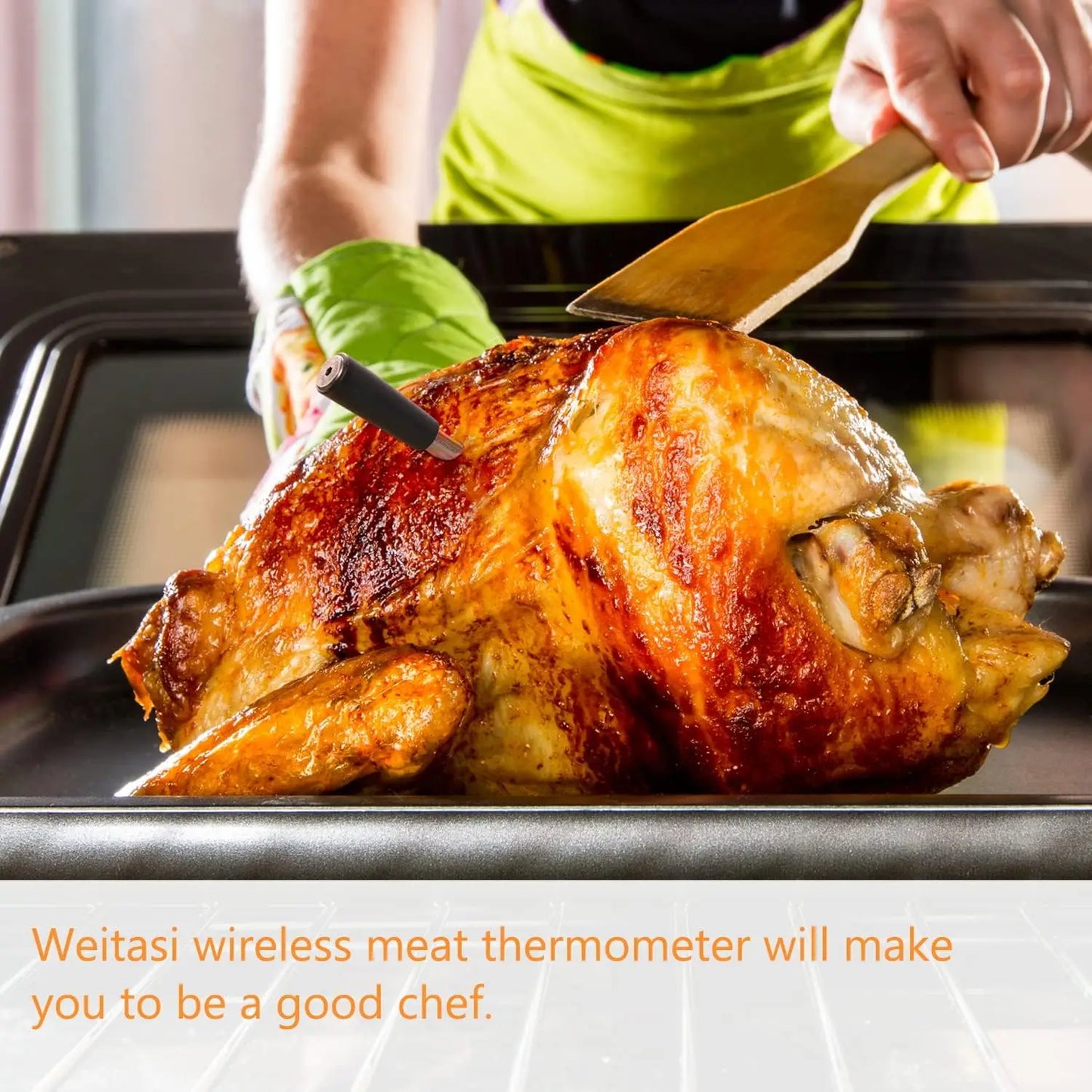 Termometro Smart per Carne Wireless Bluetooth - Portata 90m, IP67 Impermeabile per BBQ e Grill