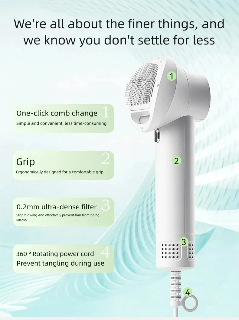 Asciugacapelli Smart 2in1 per Cani e Gatti - Phon e Spazzola con Riscaldamento