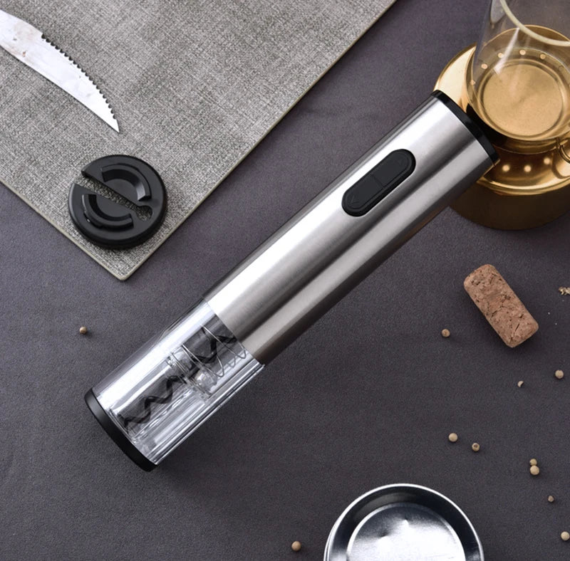 Cavatappi Elettrico Automatico Ricaricabile - Apribottiglie Vino con Tagliacapsule in Acciaio Inox