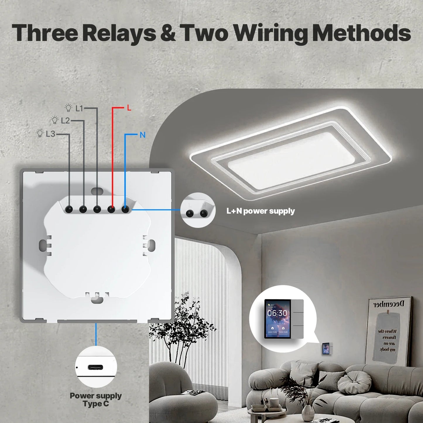 Pannello di Controllo Smart MOES WiFi 3.5" Touch Screen con Hub Bluetooth Mesh e 3 Relè Integrati