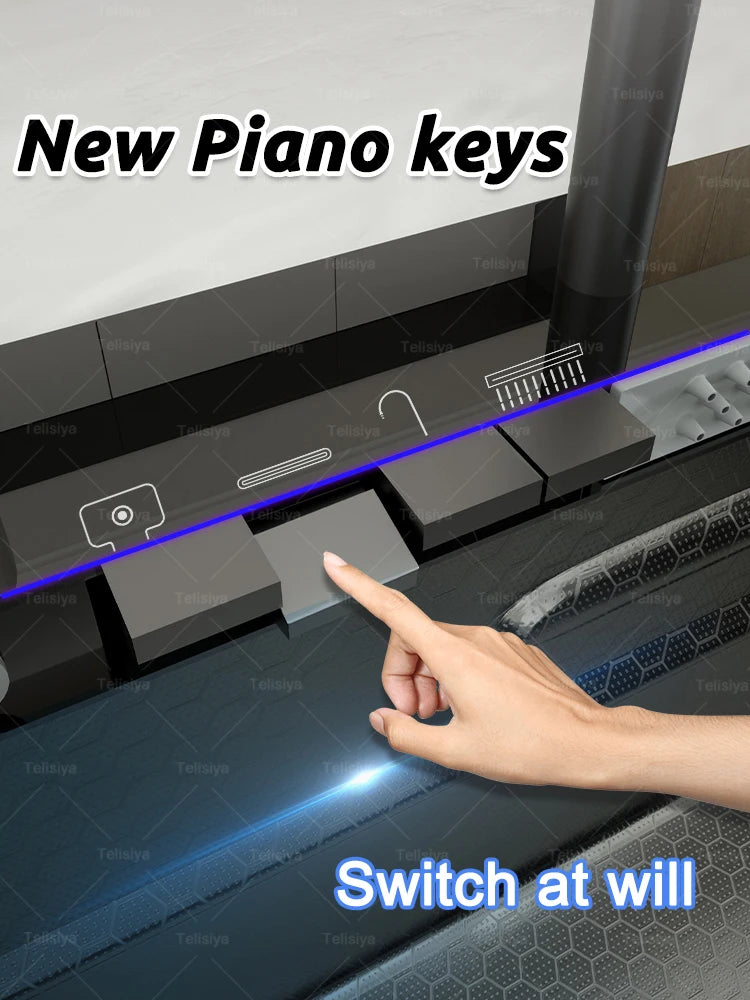 Lavello Cucina Acciaio Inox con Cascata e Display Digitale - Vasca Singola Extra Large Multifunzione