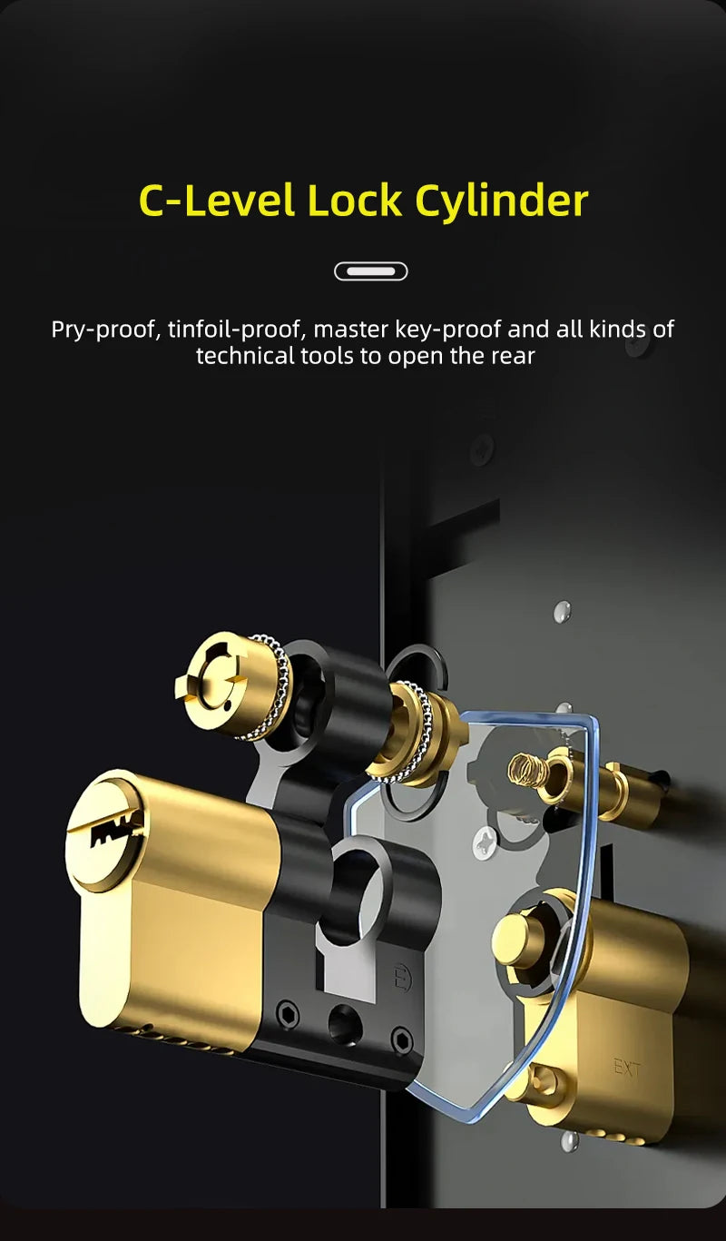 Serratura Smart con Riconoscimento Facciale 3D, Impronta Digitale e App Wishome