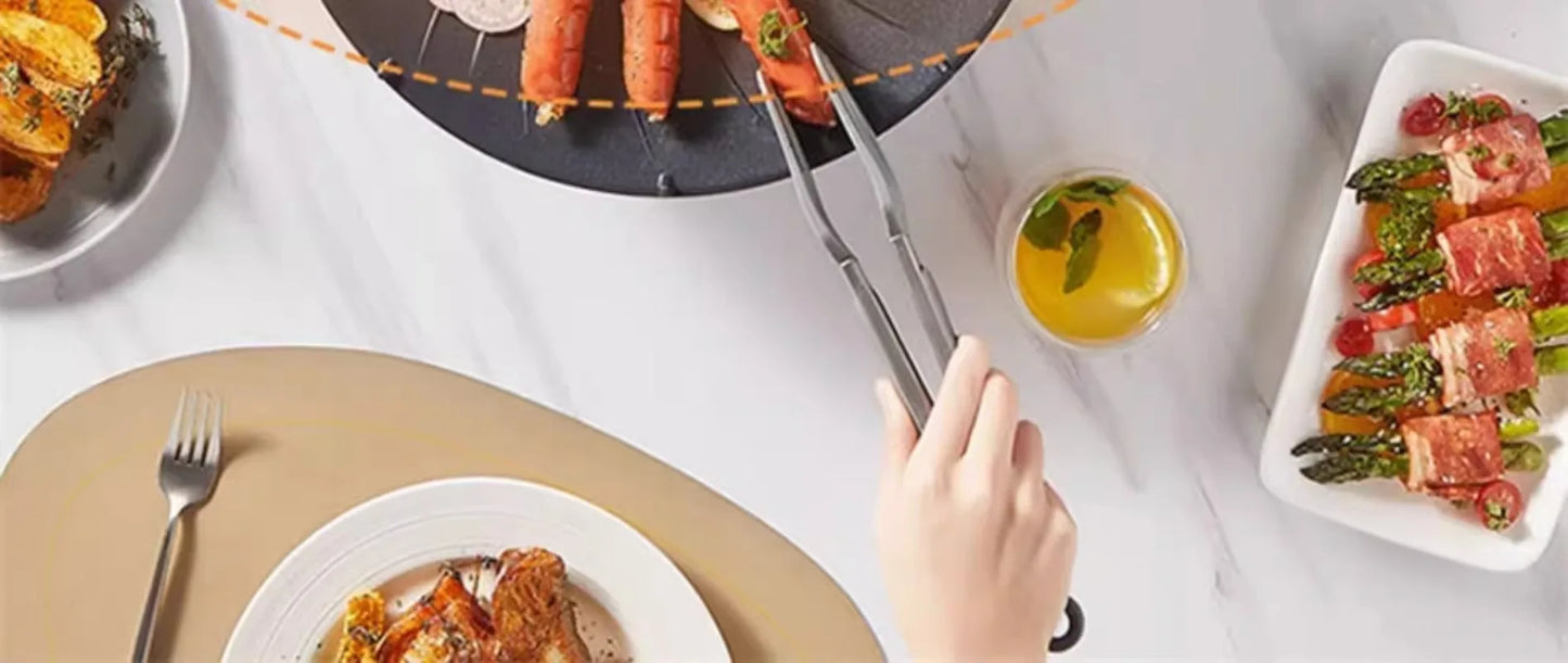 Griglia Elettrica Barbecue Senza Fumo Rotante Multifunzione per Interni