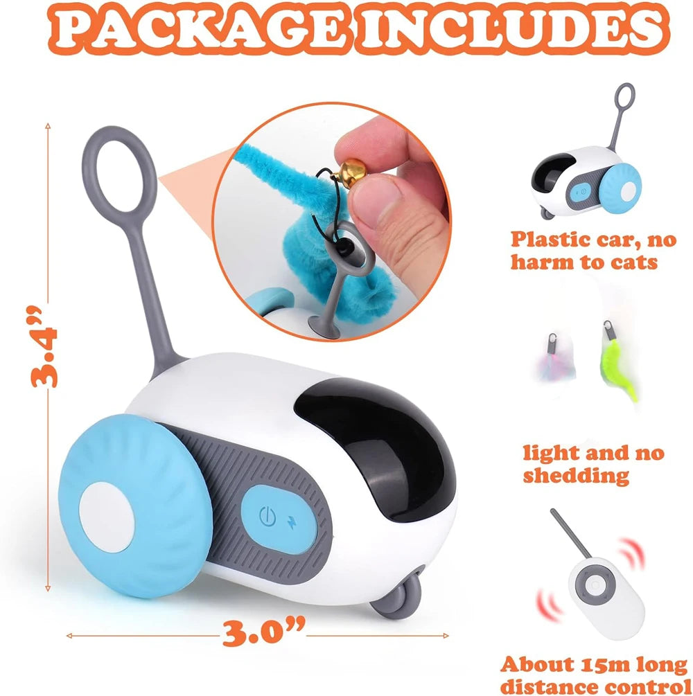 Giocattolo Smart per Gatti con Telecomando - Auto Interattiva a 2 Modalità