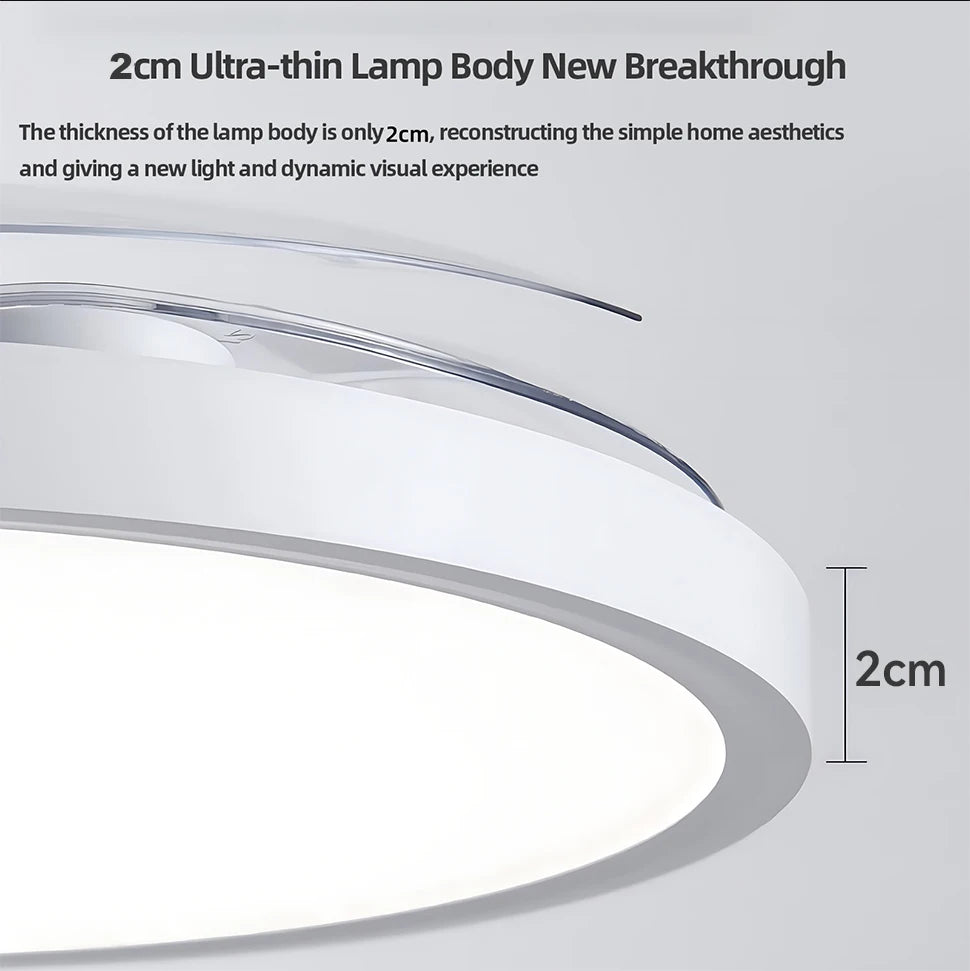 Ventilatore da Soffitto Smart con Pale Retrattili - Luce LED Dimmerabile, Controllo Remoto, Design Moderno per Soggiorno