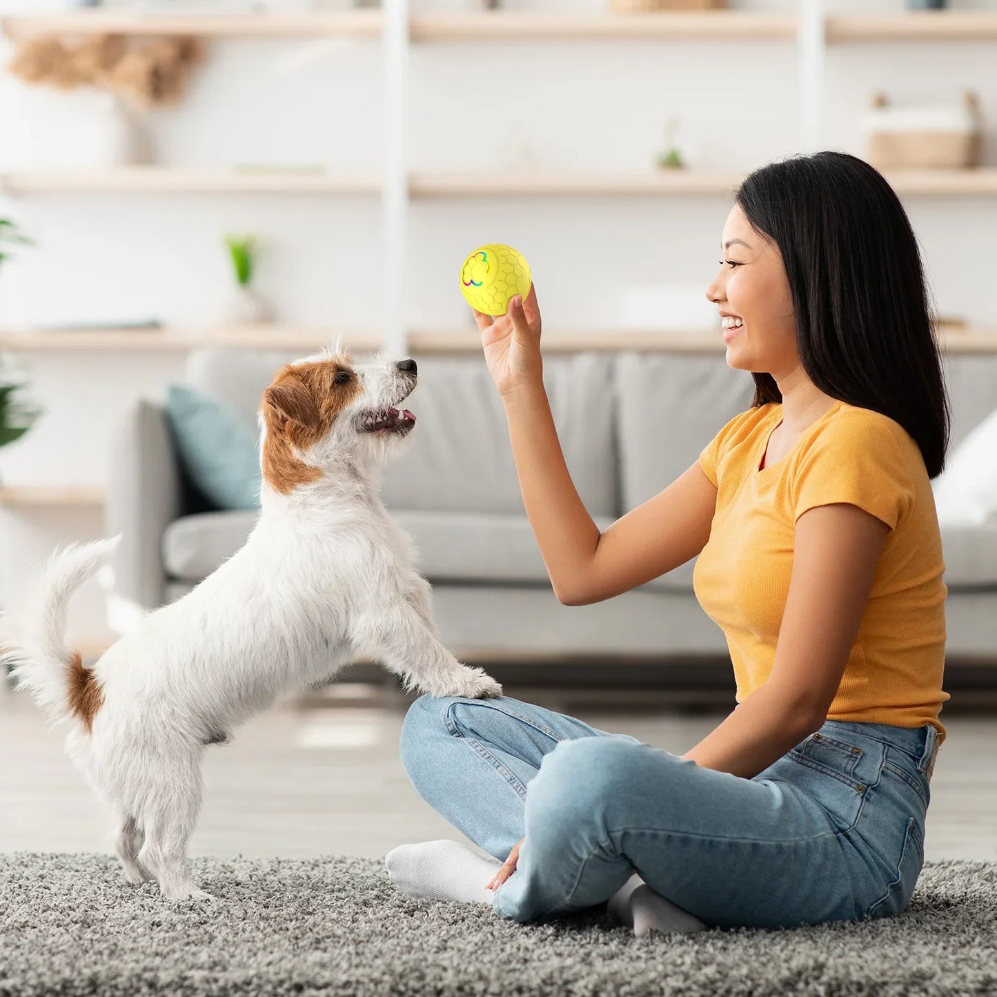 Xiaomi Smart Pet Ball Rechargeable LED Automatic Bounce Fun and Durable Interactive Toy for Daily Training of Dogs and Cats Ball