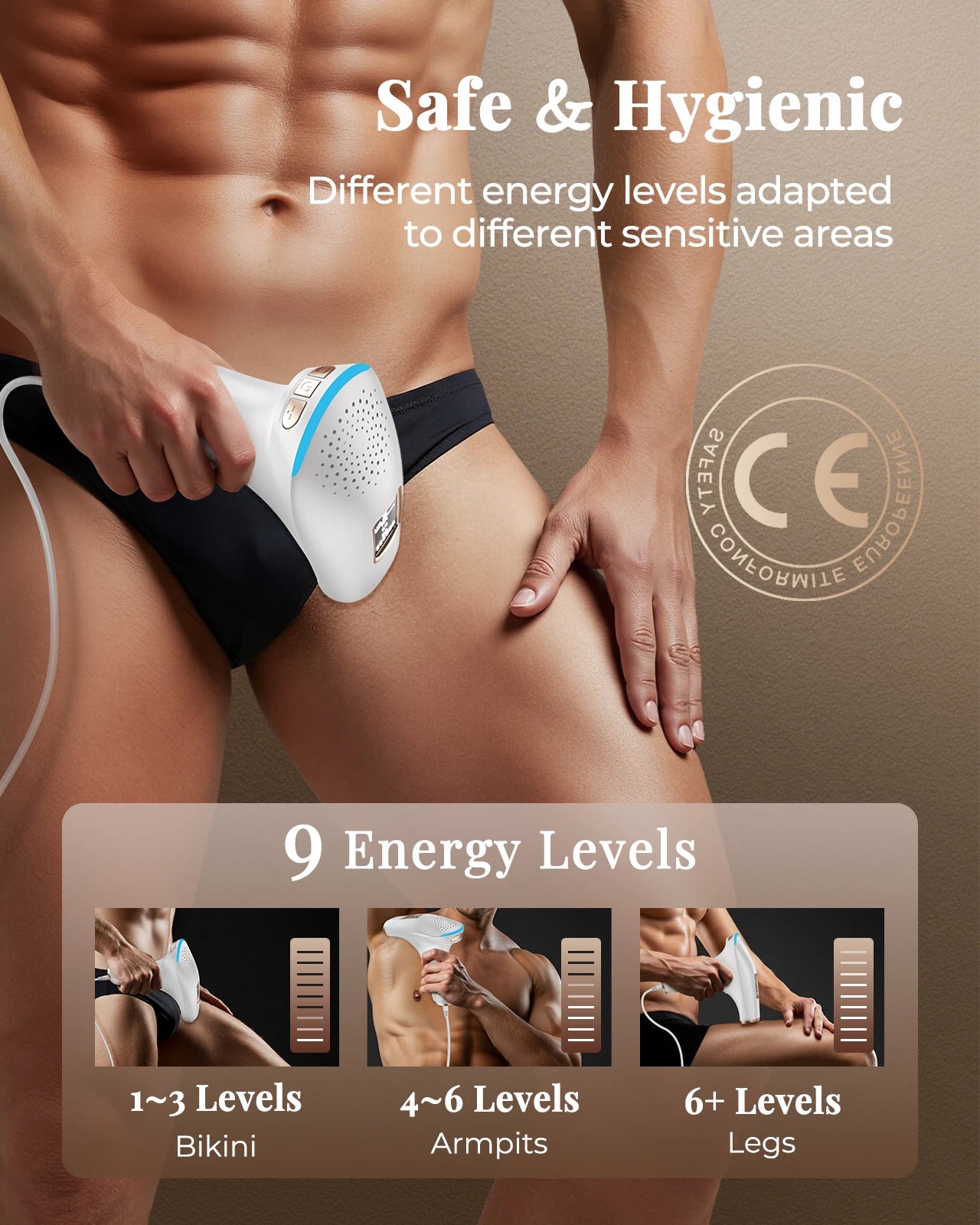 Epilatore Laser IPL Professionale 999.900 Flash 21J - Depilazione Permanente Viso Corpo Bikini