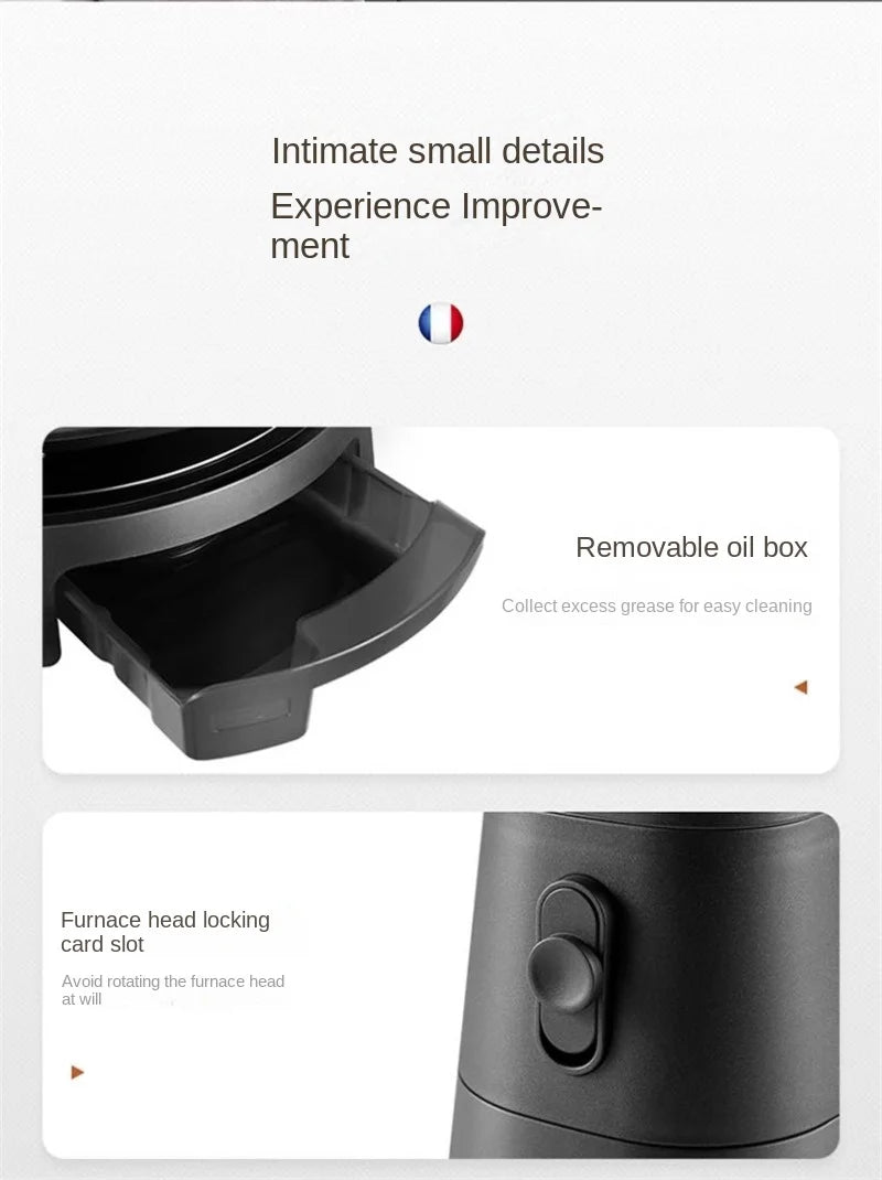 Griglia Elettrica Barbecue Senza Fumo Rotante Multifunzione per Interni