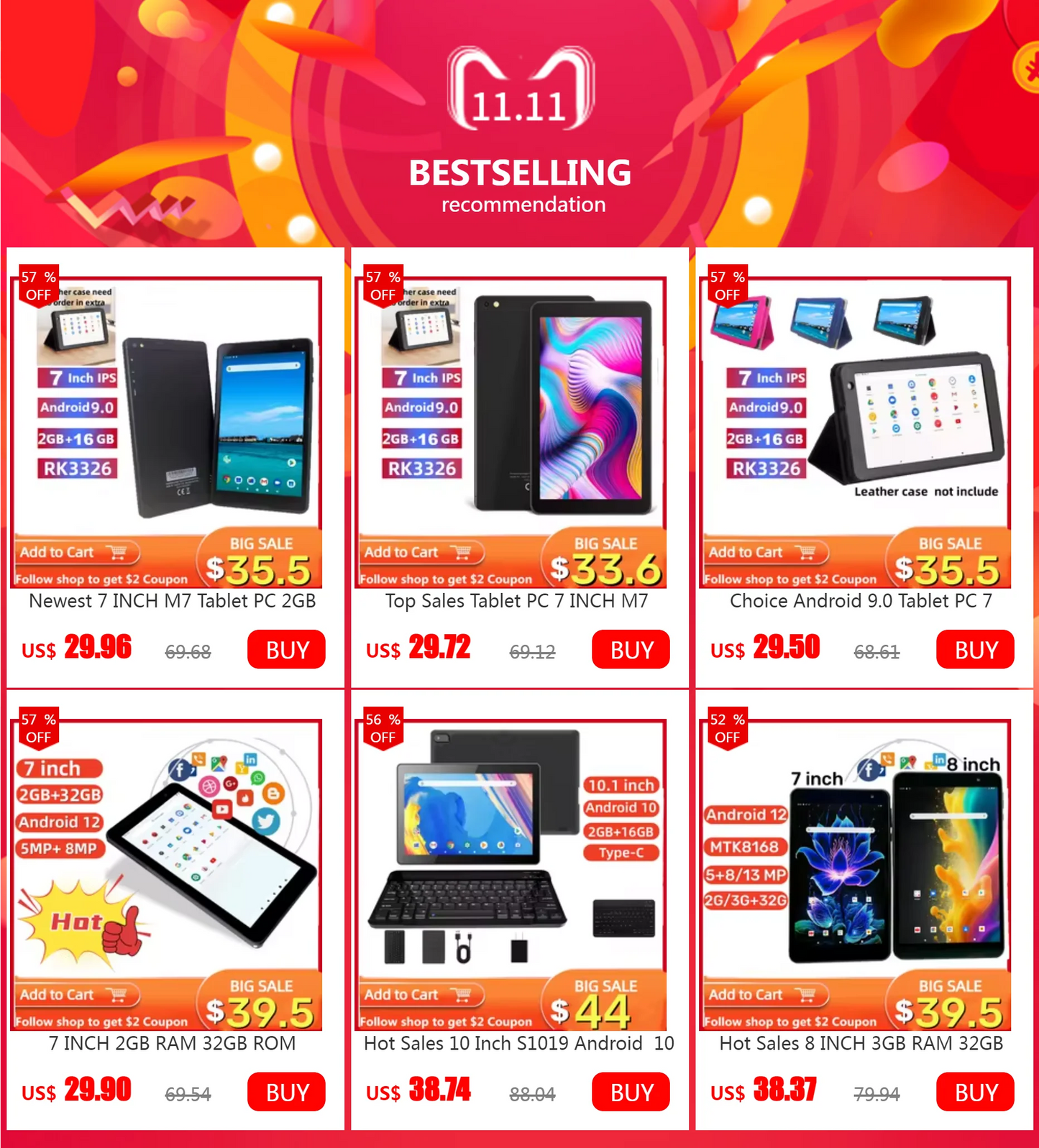 Tablet per Bambini 10.1" Android 13 - 4GB RAM 64GB ROM, Custodia Silicone, Octa-Core