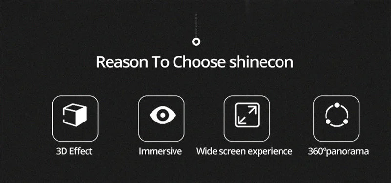 VR Shinecon 10.0 - Visore Realtà Virtuale 3D per Smartphone con Cuffie Integrate