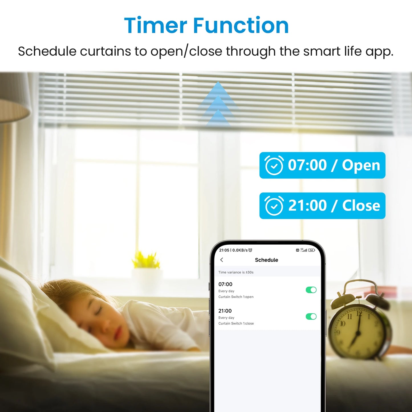 Motore Elettrico Smart per Tapparelle Tuya - Controllo Touch e Vocale Alexa
