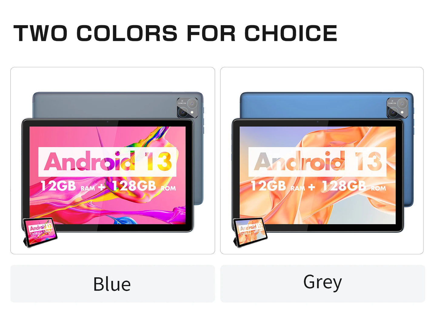 Tablet Android 14 VASOUN 10.1" - 12GB RAM 128GB ROM Dual SIM 4G WiFi 5G Octa Core