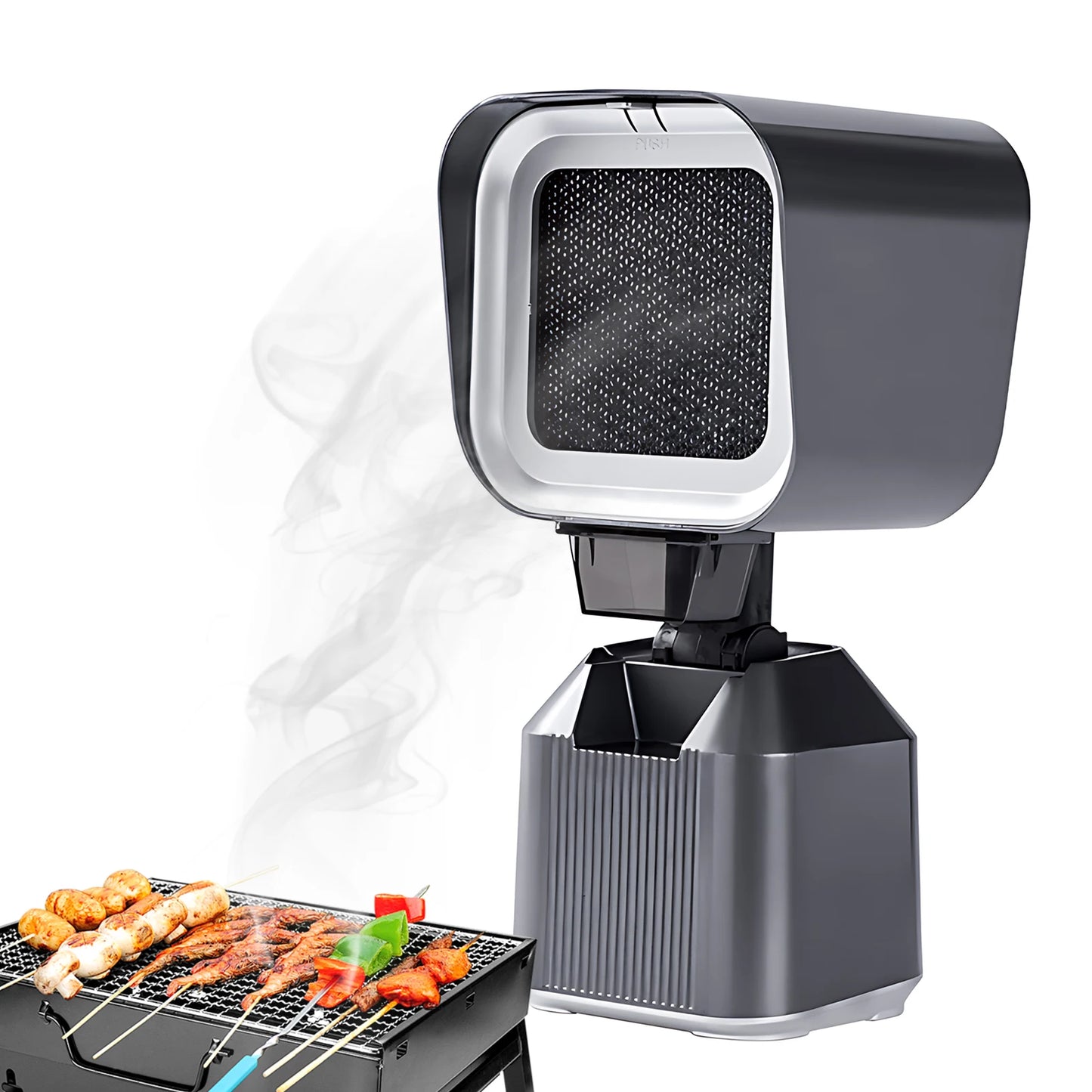 Cappa Aspirante da Tavolo Portatile - 2 Velocità 3600rpm, Altezza Regolabile, Doppio Filtro Lavabile