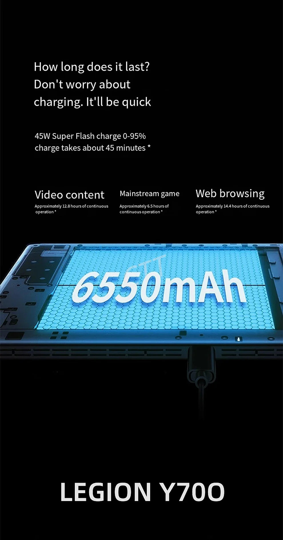 Tablet Gaming Lenovo Legion Y700 2023 - Snapdragon 8+ Gen1 Display 2K 144Hz 12GB RAM