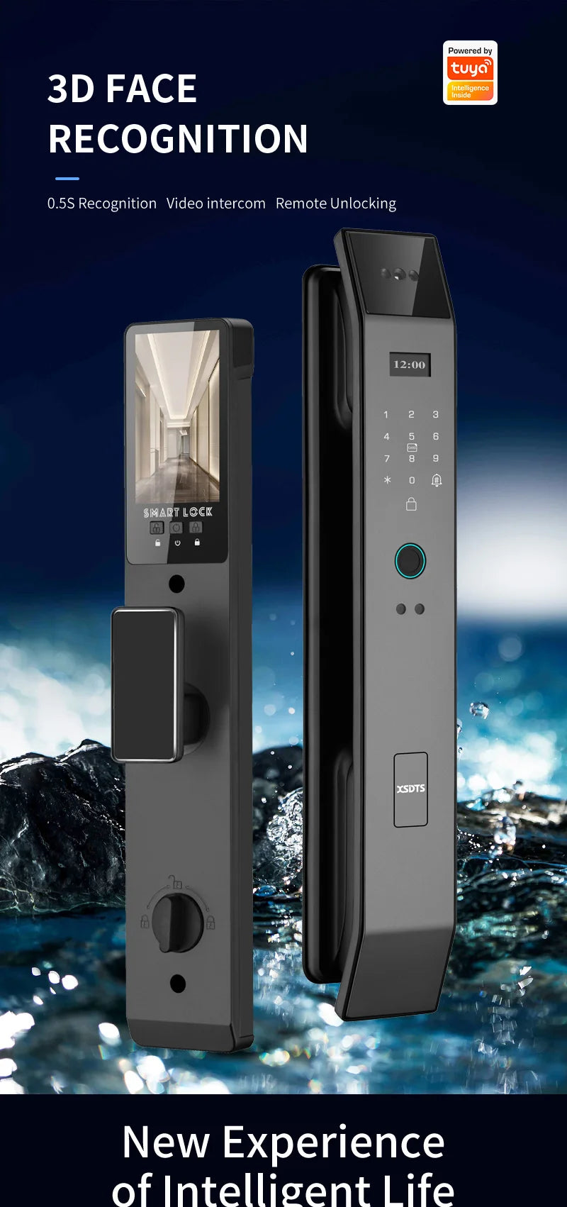 Serratura Smart WiFi con Riconoscimento Facciale 3D e Telecamera Integrata