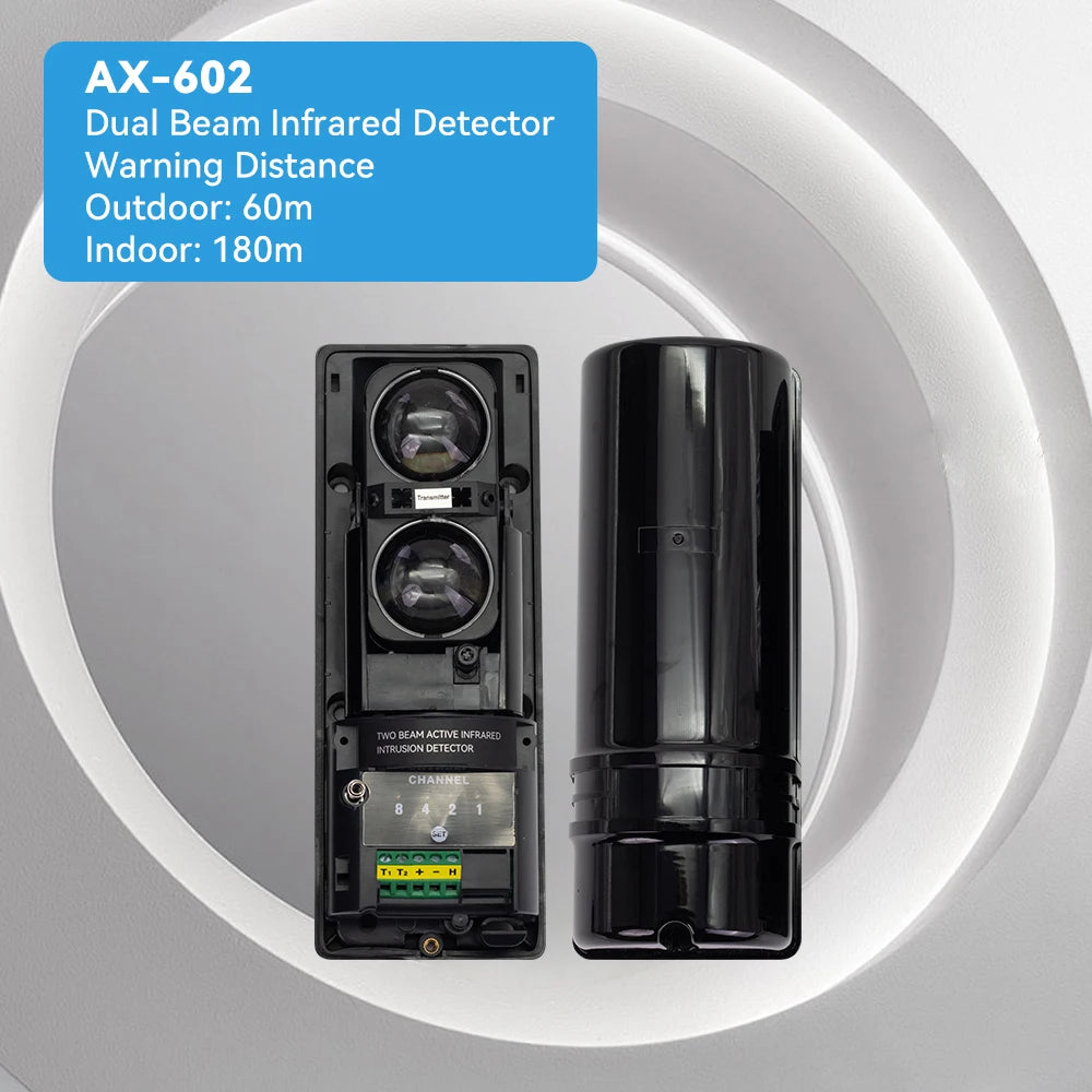 Sensore a Barriera Infrarossi Doppio/Triplo Cablato IP65 Impermeabile per Villa e Fattoria