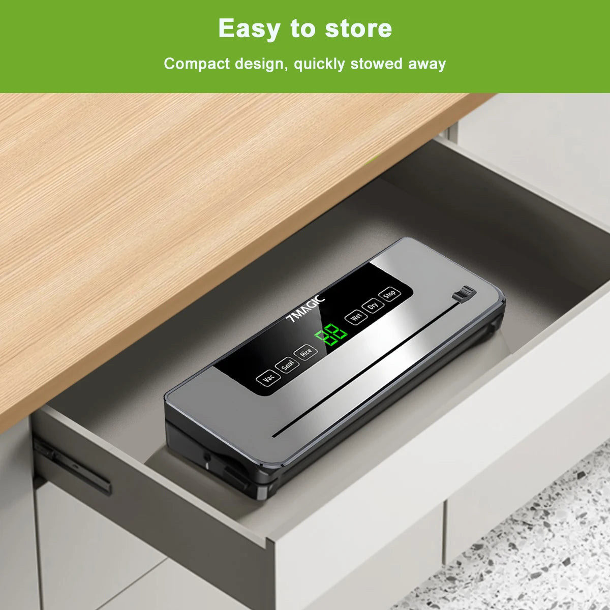 Macchina Sottovuoto Professionale con 20 Sacchetti - Sigillatura 80KPA per Alimenti Freschi e Umidi