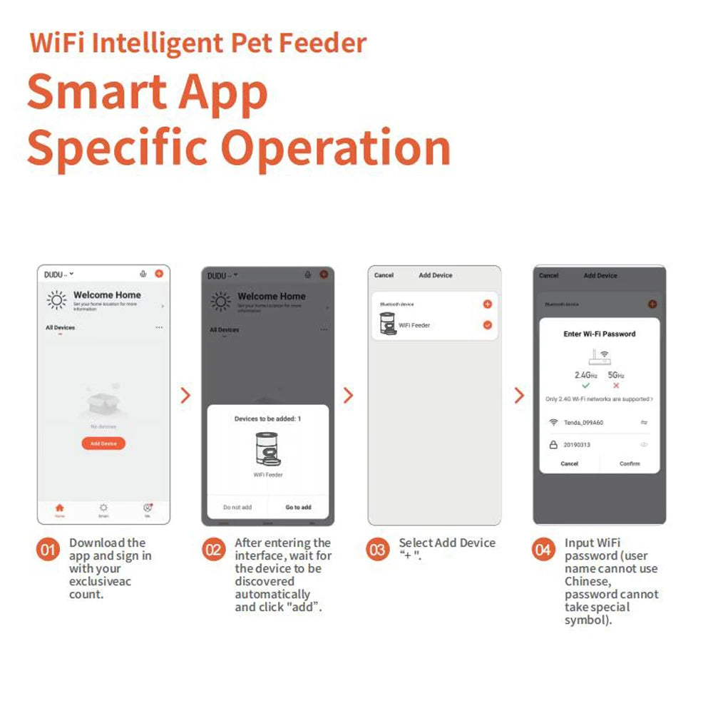 Dispenser Automatico Smart Tuya per Cani e Gatti - Alimentazione Remota via App