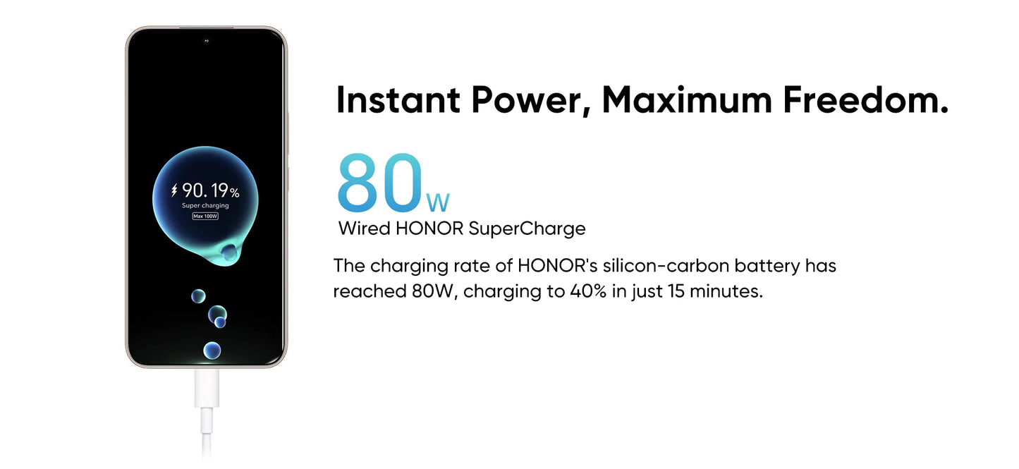 HONOR 400 5G Smartphone - Batteria 6000mAh, Ricarica Rapida 80W, Display AMOLED 120Hz 6.55'', Snapdragon 7 Gen 3