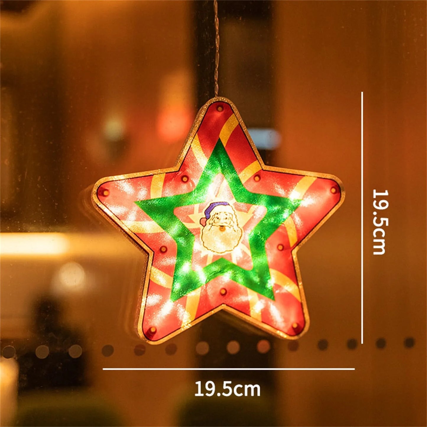 Decorazione Natalizia Luminosa con Ventosa - Pupazzo di Neve e Babbo Natale per Finestre