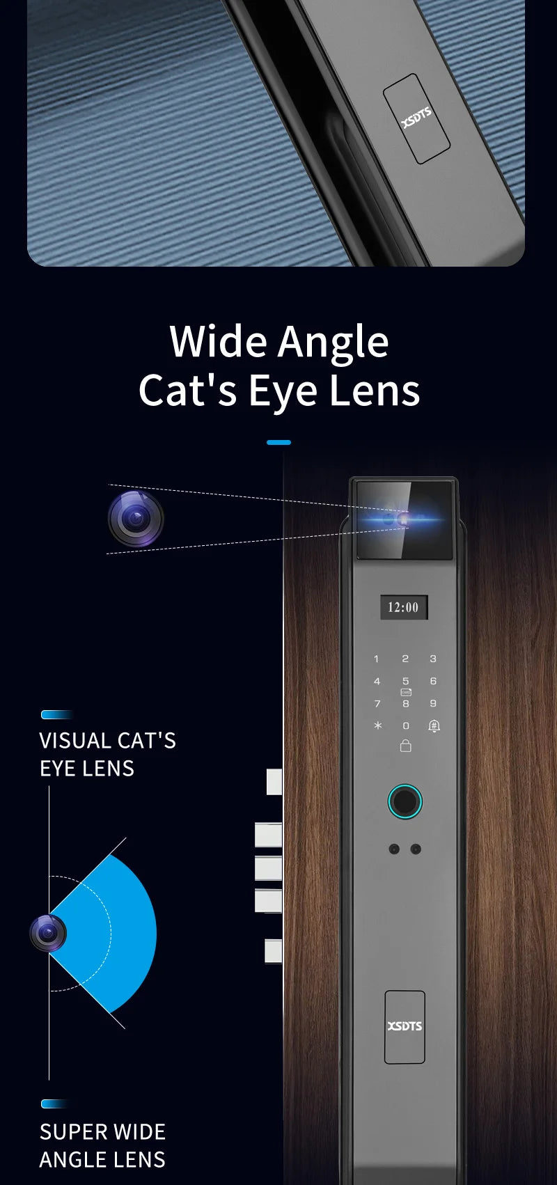 Serratura Smart WiFi con Riconoscimento Facciale 3D e Telecamera Integrata