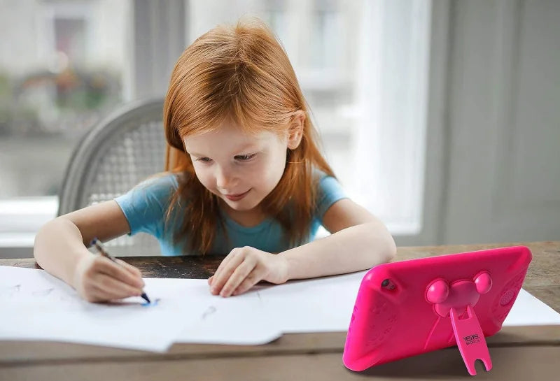 Tablet per Bambini Android 10.0 E98 7" - 1GB RAM 16GB ROM con Custodia Silicone e Doppia Fotocamera