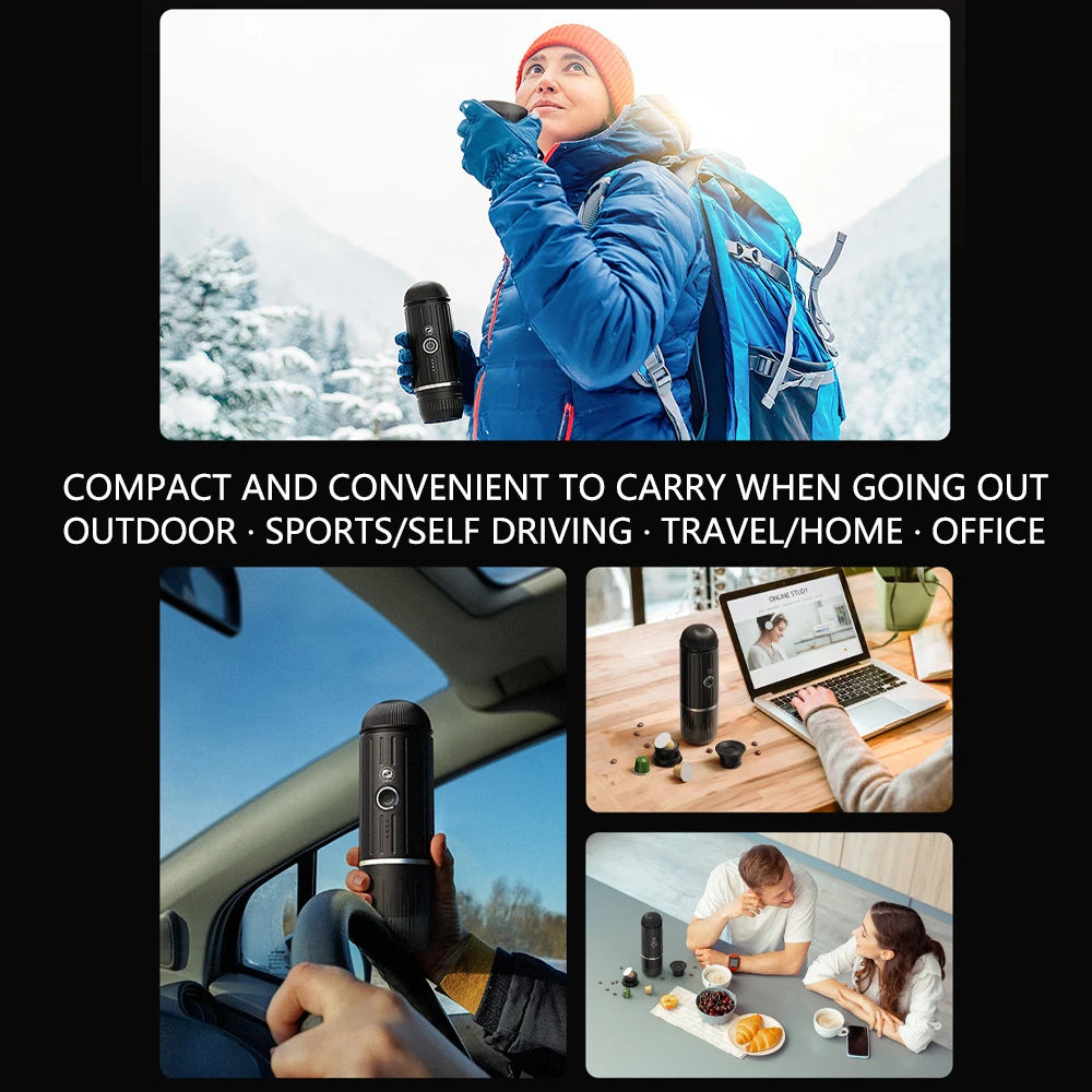 Macchina Caffè Espresso Portatile ICafilas ME2218 - 2 in 1 Capsule e Macinato, Riscaldamento Automatico