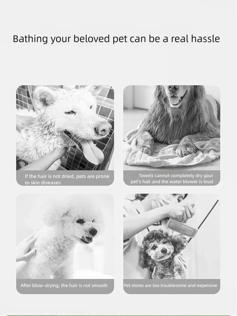 Asciugacapelli Smart 2in1 per Cani e Gatti - Phon e Spazzola con Riscaldamento
