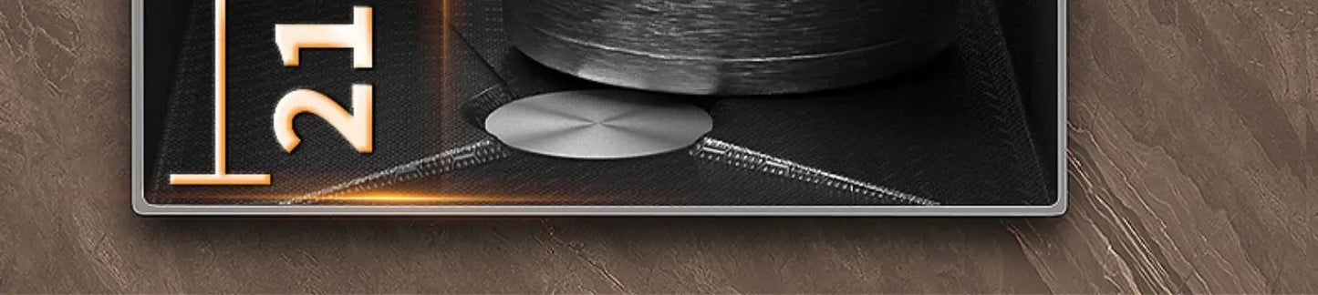 Lavello Cucina Acciaio Inox 304 Nano Black con Rubinetto Digitale a Cascata