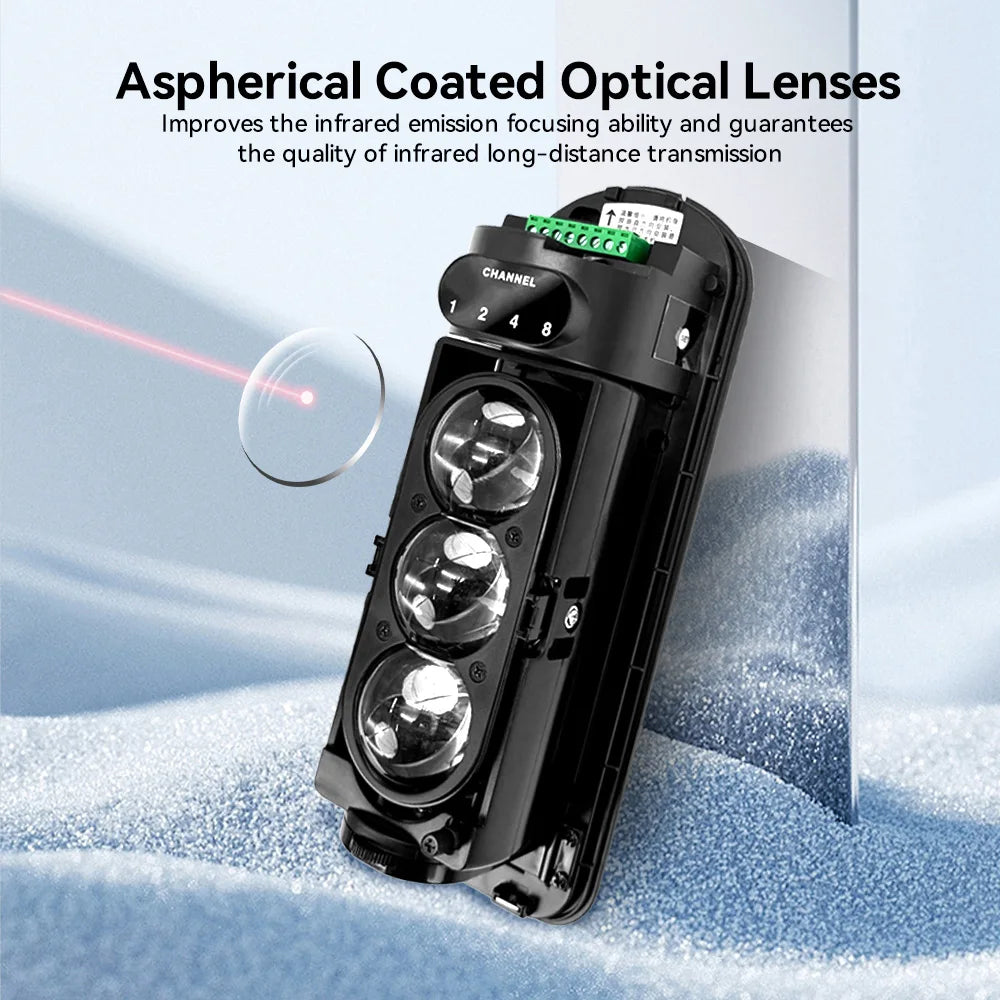 Sensore a Barriera Infrarossi Doppio/Triplo Cablato IP65 Impermeabile per Villa e Fattoria