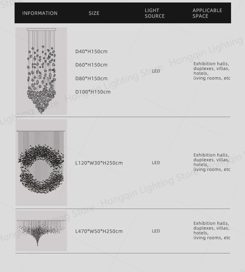Lampadario Artistico Irregolare con Pietre e Cristalli LED per Hotel, Lobby e Scale - Design Black Art