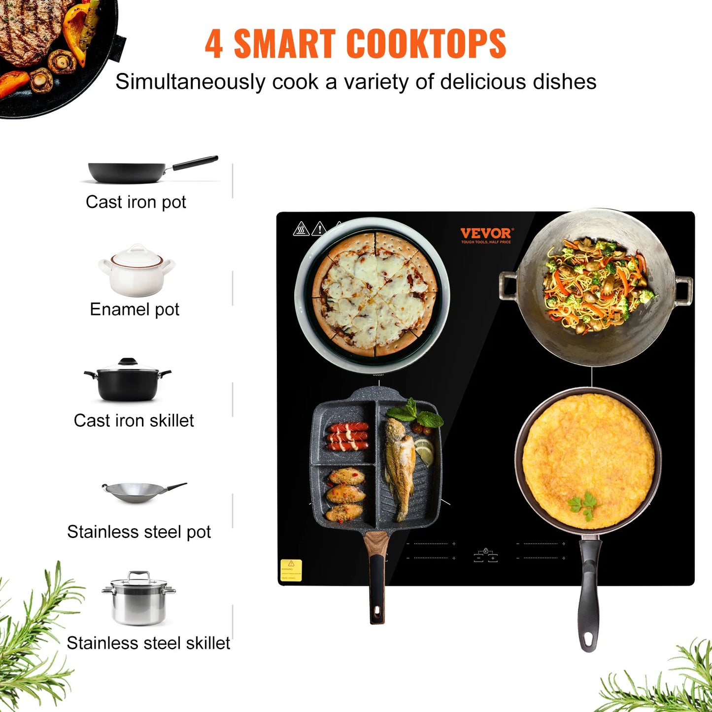 🍳 Piano Cottura a Induzione VEVOR 24” – Eleganza e Potenza in Cucina