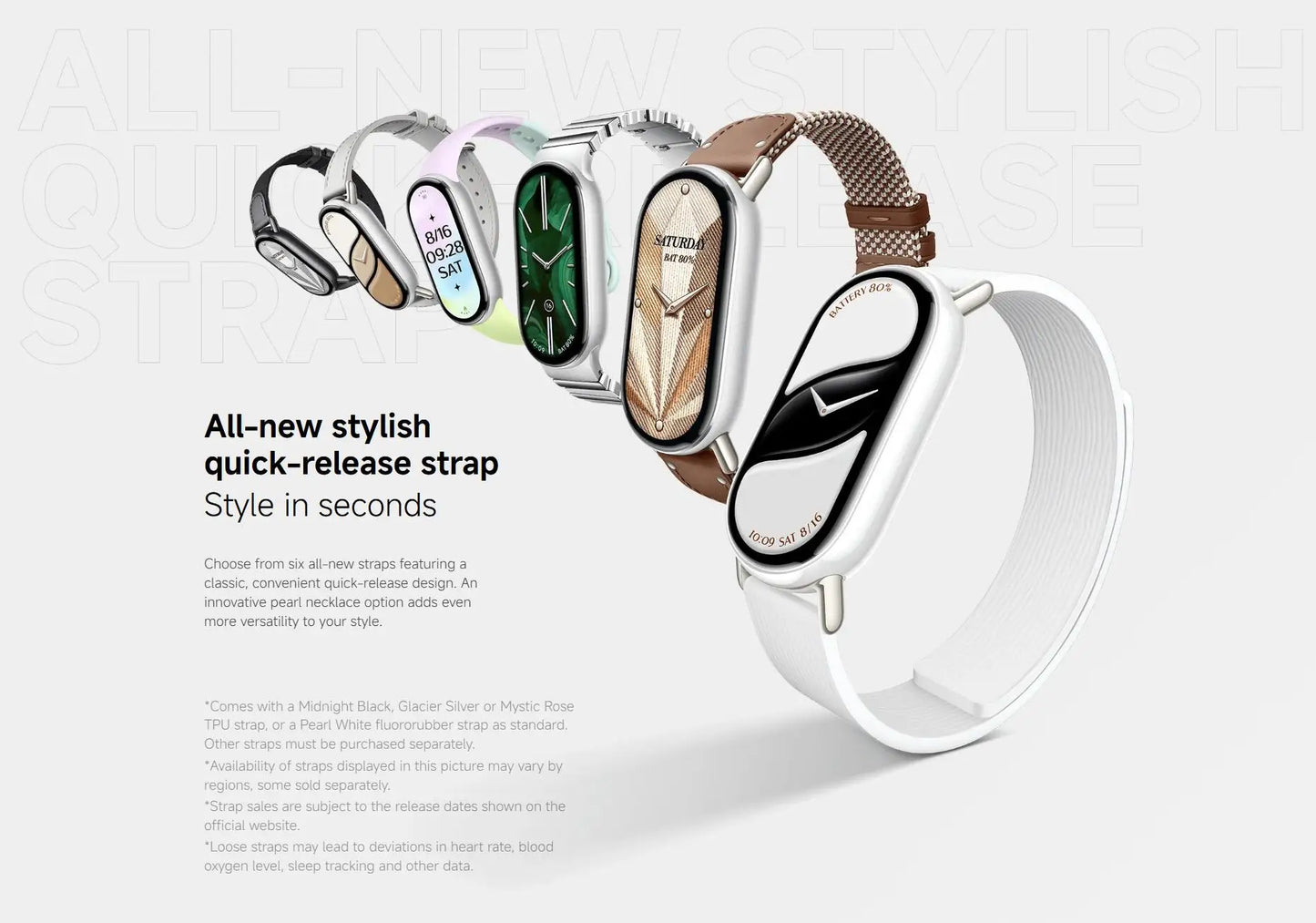 Xiaomi Mi Band 10 - Fitness Tracker con Display AMOLED 1.72" e 150+ Modalità Sport