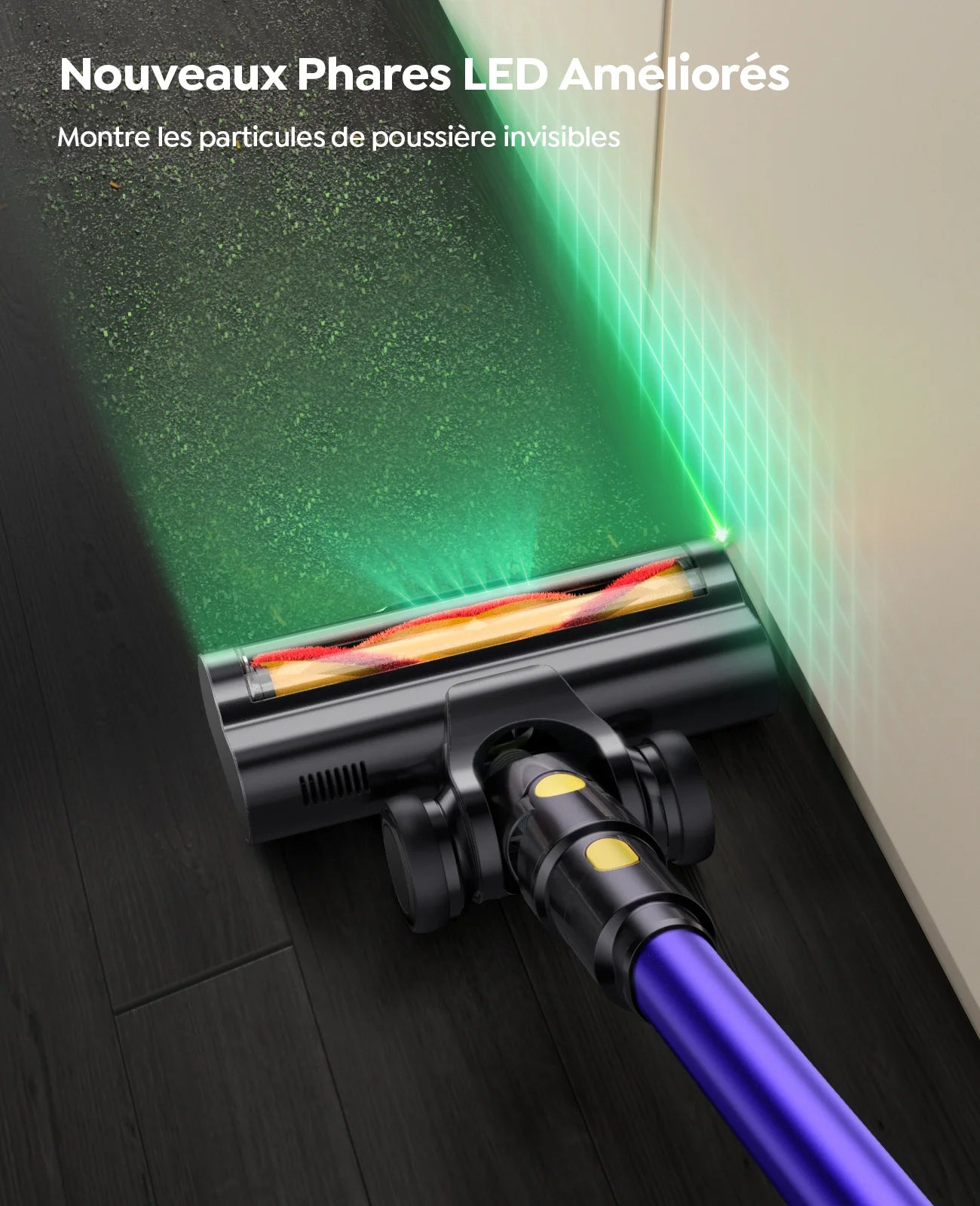 Aspirapolvere Senza Fili Laresar X11 550W 55000PA - Potenza Ciclonica 60 Min Autonomia