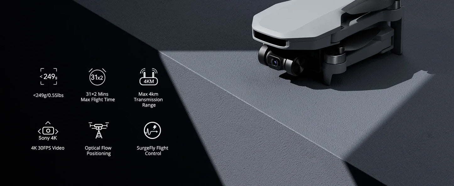 Drone GPS 4K Potensic ATOM SE - Gimbal Monoasse, Sotto 249g, Portata 4km