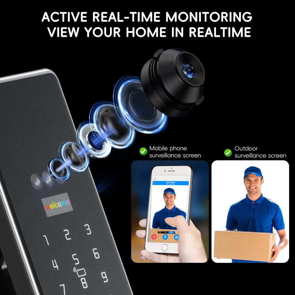 Serratura Smart WiFi con Riconoscimento Vena Palmare e Facciale 3D