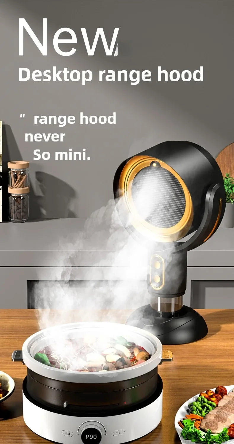 Mini Cappa Aspirante da Tavolo TINSOL - Purificatore Aria con Sterilizzazione e Ricarica USB