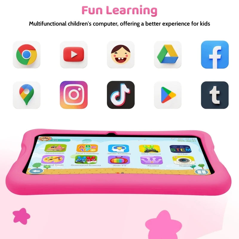 Tablet per Bambini 10.1" Android 13 - 4GB RAM 64GB ROM, Custodia Silicone, Octa-Core