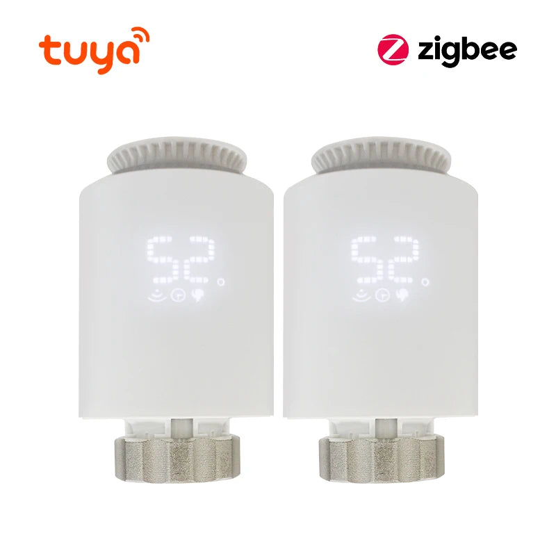 Valvola Termostatica Smart Zigbee 3.0 per Radiatori con Controllo WiFi Tuya e Alexa