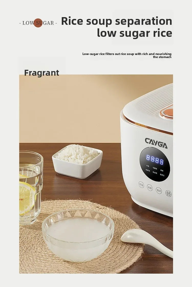 Cuoci Riso Multifunzione Smart 3L - Digitale, Rivestimento Ceramico Antiaderente, Separazione Riso/Zuppa