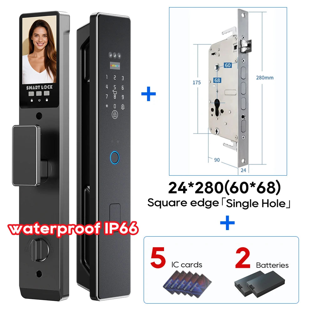 Serratura Smart WiFi con Riconoscimento Vena Palmare e Facciale 3D