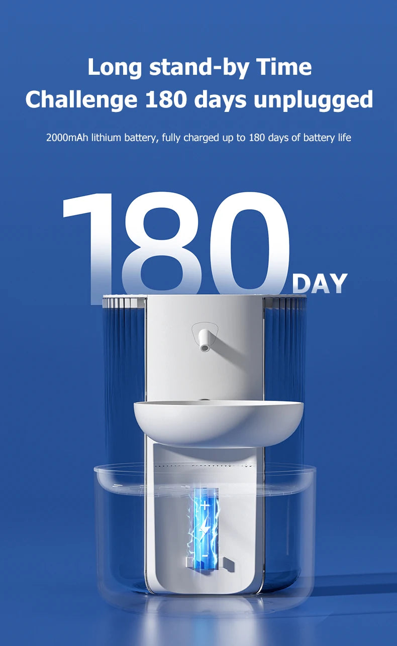 Fontanella Smart Wireless per Cani e Gatti - Dispenser Acqua Automatico Ricaricabile