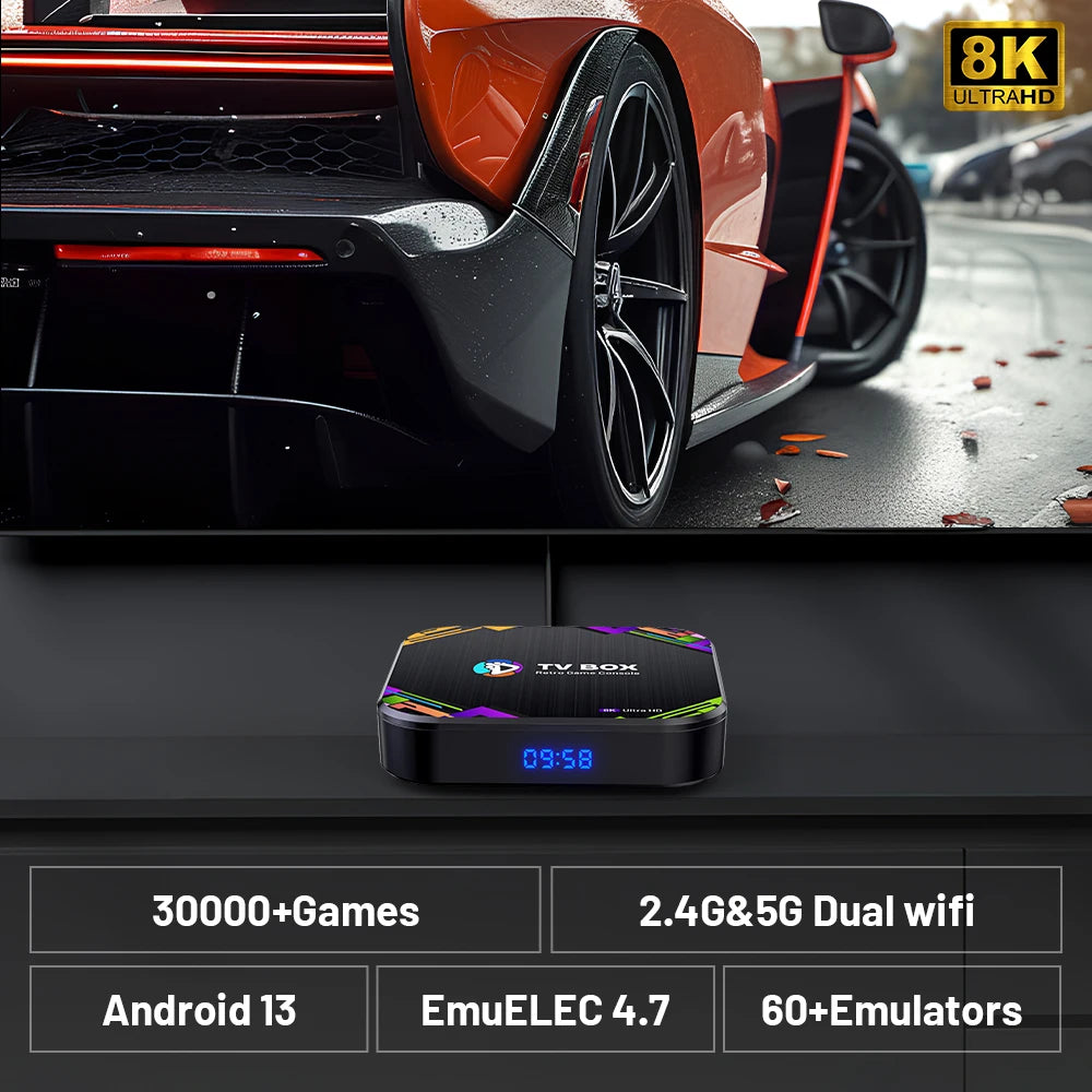 Console Retro Gaming KINHANK X8 - 30000 Giochi PS1/PSP/DC/N64/MAME con Uscita 8K HD