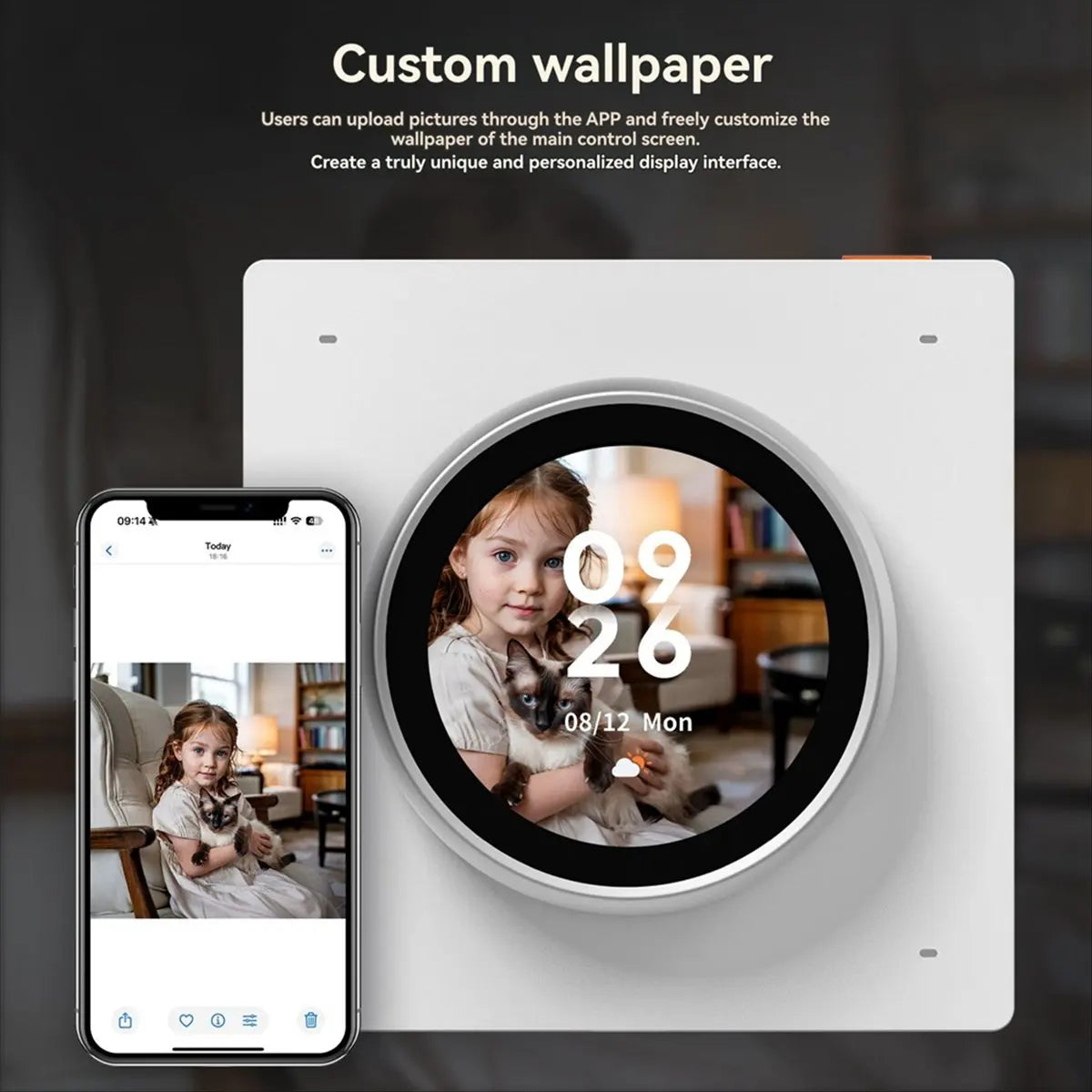 Interruttore Smart Centrale Tuya WiFi - Schermo Touch Rotante con 3 Relè e 4 Pulsanti Programmabili