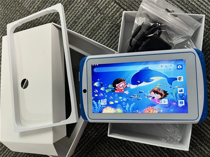 Tablet per Bambini Android 10.0 E98 7" - 1GB RAM 16GB ROM con Custodia Silicone e Doppia Fotocamera