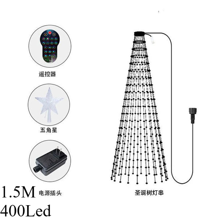 Luci LED RGB Bluetooth per Albero di Natale - Catena Luminosa Personalizzabile con App