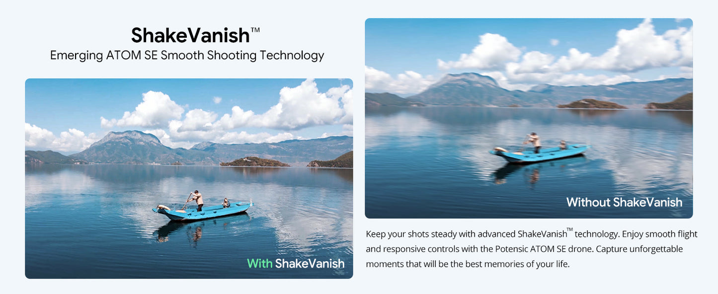 Drone GPS 4K Potensic ATOM SE - Gimbal Monoasse, Sotto 249g, Portata 4km