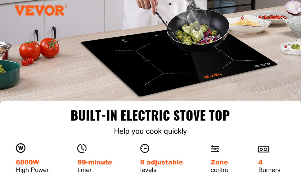 🍳 Piano Cottura a Induzione VEVOR 24” – Eleganza e Potenza in Cucina