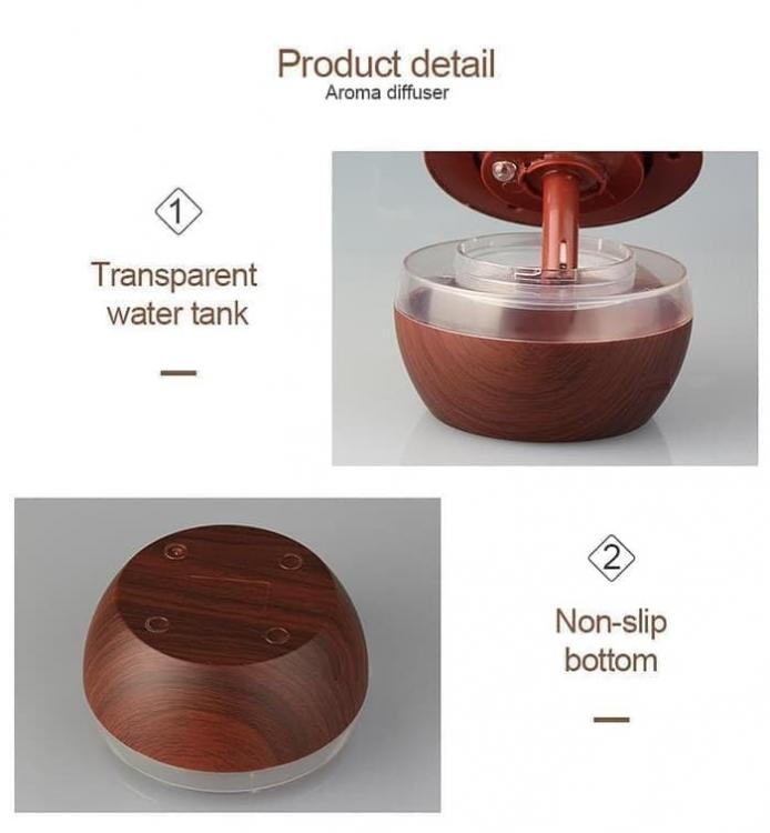 Mini Umidificatore a Ultrasuoni – Diffusore Aromi con LED, Oli Essenziali, Purificatore d’Aria per Aromaterapia
